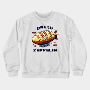 Bread Zeppelin Airship - Retro 8-Bit Pixel Art Design Crewneck Sweatshirt